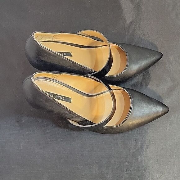 FOREVER 21 POINTED TOE HIGH HEEL STILETTOS ONE STRAP BAND PUMP SHOES - Picture 5 of 12